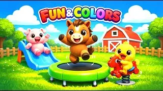 Fun & Colors 🌈 Learn Colors with Cute Farm Animals  #KidsLearning  #ToddlerVideos #LearnColors #Fun
