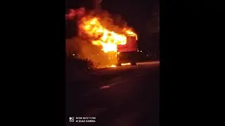 Bus blast for (bidar to bangalore bus )dhumanasur road humnabad🔥🔥🔥