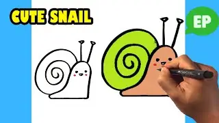 How to Draw Cute Snail - Animals for Beginners