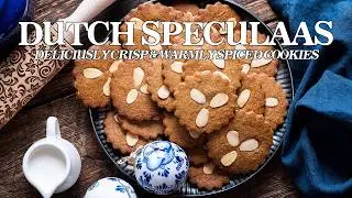 Dutch Speculaas Cookies - Crisp & buttery with molasses & warm spices!