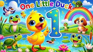 One Little Duck | Fun Counting Song for Kids | Duck Pond Rhymes & Animal Song for Toddlers