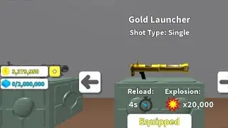 getting the $100.000.000m gold launcher in destruction simulator