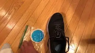 Icing your heel in a shoe.