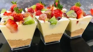 Fruit Custard Cups Recipe | Dessert Cup | फ़्रूट कस्टर्ड कप रेसिपी | Perfect for parties & gathering
