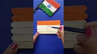 Indian flag using icecream sticks| 🇮🇳 jai ho 🇮🇳 #shorts #youtubeshorts #15thaugust #trending #viral