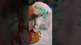 Big dump pool overload recap with lots of powders &bull;luv&bull; #spongesqueezing #laundry #powderasmr P2