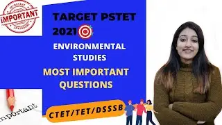 PSTET |MOST IMPORTANT QUESTIONS -  ENVIRONMENTAL STUDIES | #ctet #tet #pstet #dsssb
