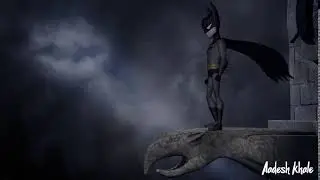Batman Brooding - Batman Arkham Asylum Game Style Art