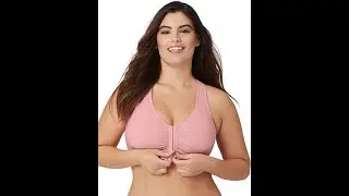 Glamorise : Full Figure Plus Size Complete Comfort Wirefree Cotton T-Back Bra 1908
