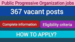 Public Progressive Organization jobs 2022 | Public Sector Organization jobs 2022 | Test knowledge |