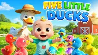 📌 Five Little Ducks Went Out One Day 🦆🎵 | Cute Babies Learn Counting 🧸 | Baby Bubbles