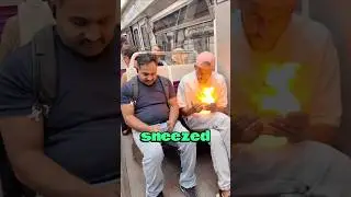He Sneezed Fire! The Shocking Trick Behind This Viral Moment 😱 #shorts
