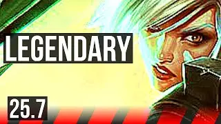 RIVEN vs SETT (TOP) | 9 solo kills, Legendary, 38k DMG | EUNE Master | 25.7