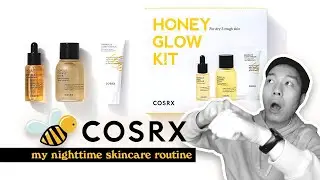 My HONEY NIGHT skincare routine: COSRX ✨ Honey Glow Sample Kit ✨ 🐝