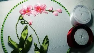 Ribbon Embroidery Flower - Silk Ribbon - Satin Ribbon - Orchid [Thêu hoa lan bằng ruy băng]