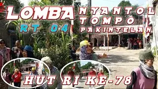 🔴 LOMBA NYANTOL TOMPO WARGA RT04 PAKINTELAN😁 #lombaagustusan #lomba #ncprt04