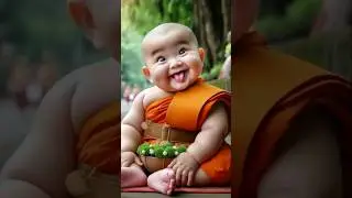 #monk video cute monk shorts monk video #monk #shorts #cute cute baby video #youtubeshorts #baby