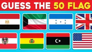 Guess The Flag Quiz 🚩 | The Ulimate 50 Country Flags Challenge 🤔