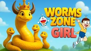 Worms Zone io. New Full Funny game play with Doremon and Nobita 😂 .
