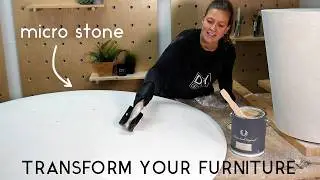 DIY Table Makeover: Modern Stone Finish | Crate & Barrel Dupe
