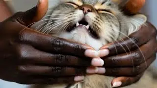 ASMR/ Relaxing Cat Brushing/Massage Soothing hair video/ brushing &Oiling Soothing rub 