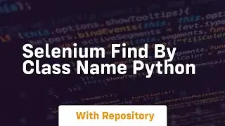 selenium find by class name python