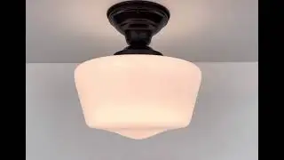 Milk Glass Light Fixture