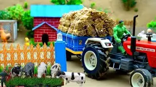 Diy tractor mini Bulldozer to making concrete road | Construction Vehicles | mini tractor