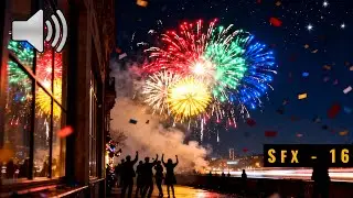New Years Eve Fireworks Ambience Sound Effect 16