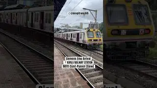Arrival Of Siemens Emu As Csmt-Panvel (Slow) Local 🚂 #indianrailways #localtrains #centralrailways