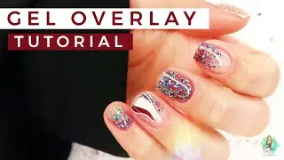 'I Need Attention' Gel Nails - Overlay with hand painted nail art - Inspired by Charlott Green nails