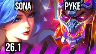 SONA & Seraphine vs PYKE & Ezreal (SUP) | 28K damage | EUW Master | 26.1