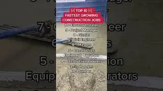 TOP 10! Whats the fastest growing construction jobs? #solarpower #construction #labor #mason #e
