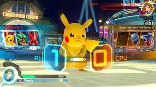 Pokk&eacute;n Tournament DX - Team Battle: Pikachu vs Pikachu Libre, Shadow Mewtwo and Garchomp