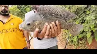 Hyderabad fishing Nagarjuna Sagar pamphlet. Do balish ki itni badi tilapia May nahi dekha