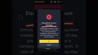 Binance Disqualified Account Detected || Binance Account Problem || How to Appeal
