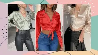 Top Trending Work Wear Satin Silk Blouses Outfits | Satin Shirts For girls | Satin/Silk Blouses idea