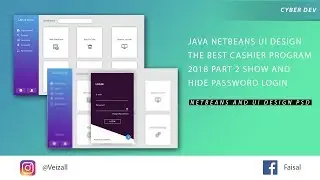 Java Netbeans Ui Design cash register Part 2 Show and Hide Password