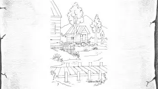 How to Draw Easy Scenery| drawing classes near me | drawing for beginners | filfel drawings