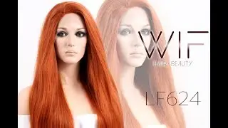 WigIsFashion Auburn Straight Yaki Lace Front Synthetic Wig LF624