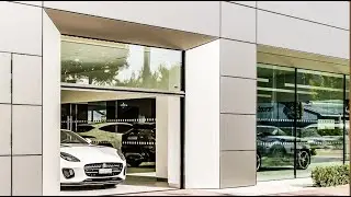Ascending disappearing window in the JAGUAR garage