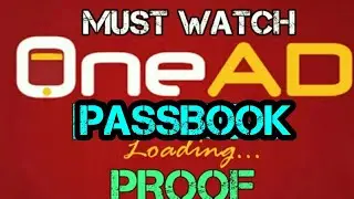 OneAD Payment Proof || Showing Passbook.
