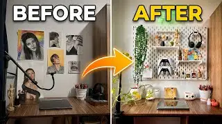 Desk Makeover with Pegboard Setup | Transforming My Creative Workspace ✨🌱