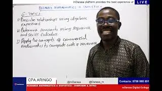 BUSINESS MATHEMATICS INTRO & OVERVIEW - KASNEB ATD