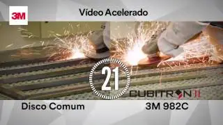 TV Adecil 137 - Disco 3M 982C Cubitron II vs Disco fibra comum -  Video comparativo
