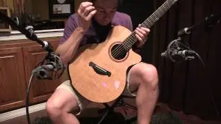 Jeff Bamburg custom fanned fret baritone acoustic guitar