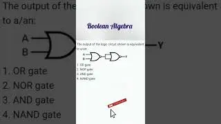 Boolean Algebra Mcq #shorts #shortvideo #viralvideo