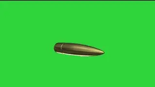 3D  Bullet Effect Flying Bullet in Green Screen Free To use No copyright