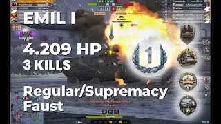 168th GUNNERS | EMIL II | 4 2K DMG | 3 KILLS  | 1ST CLASS | Faust | #wotb #wotblitz