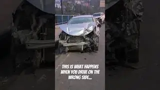 This is what happens when you drive on the wrong side 